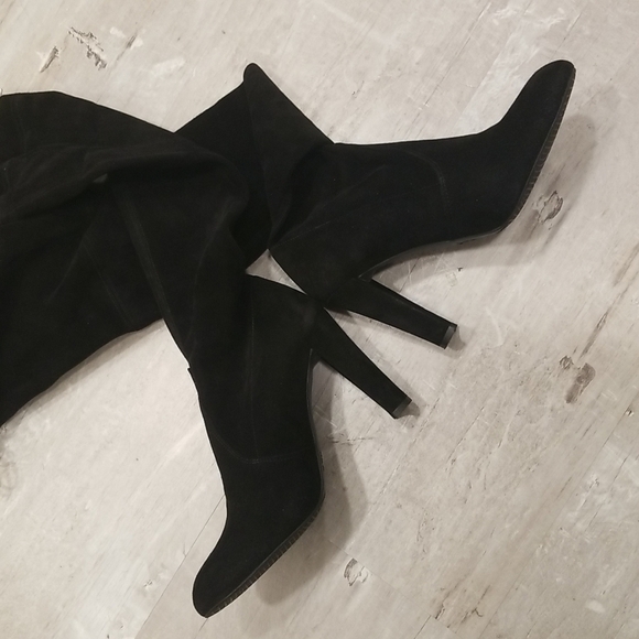 💕STUART WEITZMAN💕 Highland Suede Over-the-Knee Boots ~ Black 7.5 - Picture 11 of 16